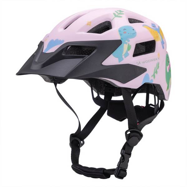 Casco da mountain bike per bambini Wozinsky con visiera rimovibile sistema 360° S Rosa