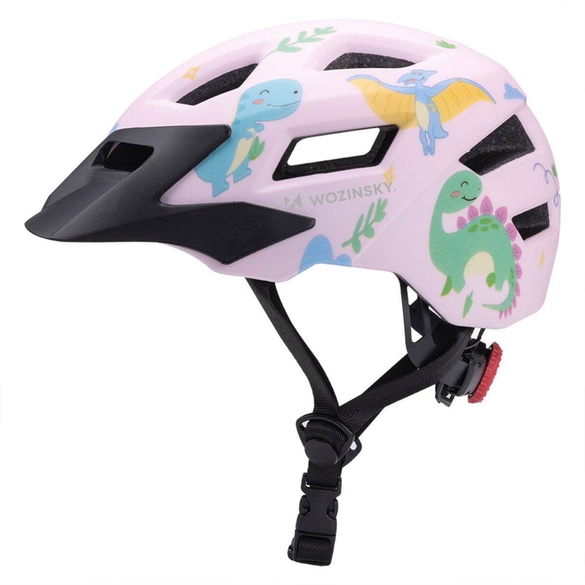 Casco da mountain bike per bambini Wozinsky con visiera rimovibile sistema 360° XS Rosa-1