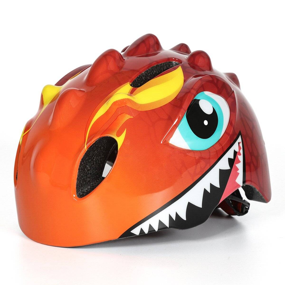 Casco da bicicletta leggero per bambini Wozinsky, taglia S 50-54 cm, sistema a 360°, rosso-1