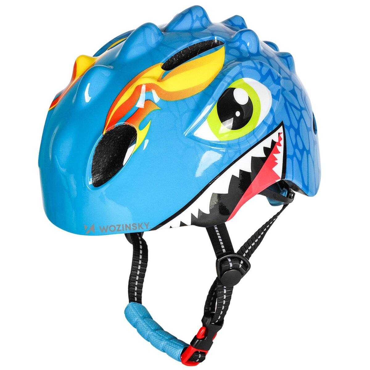 Casco da bicicletta leggero per bambini Wozinsky, taglia S 50-54 cm, sistema 360°, blu-0