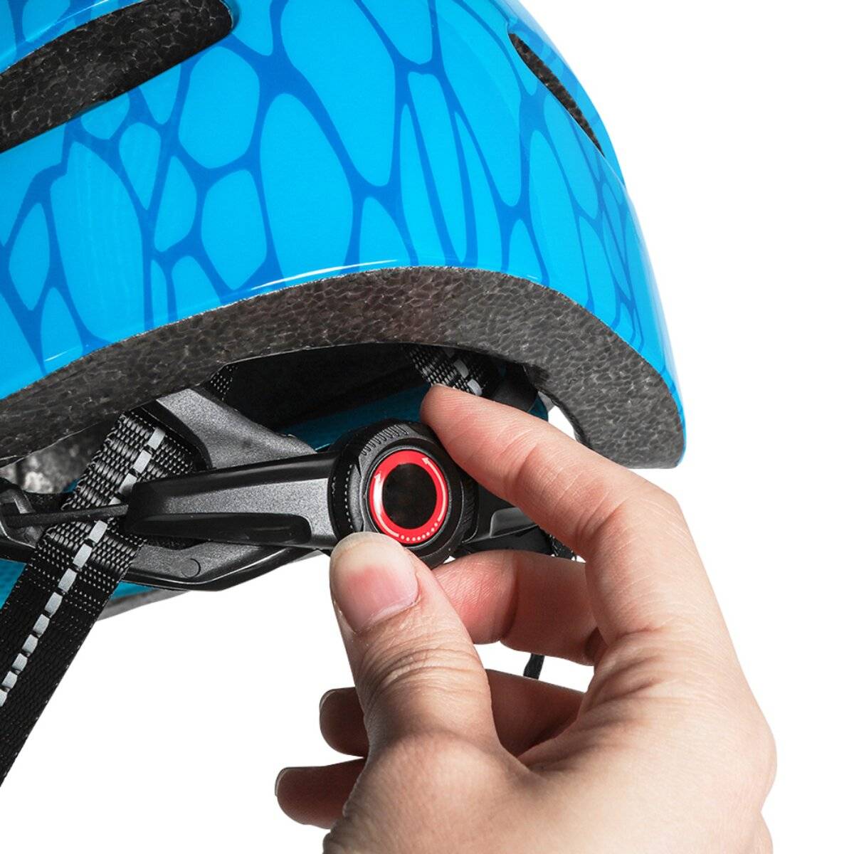 Casco da bicicletta leggero per bambini Wozinsky, taglia S 50-54 cm, sistema 360°, blu-3