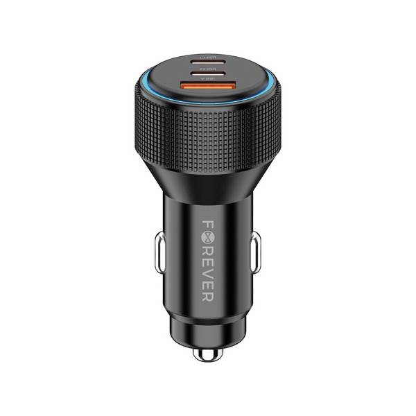Caricabatterie per auto Forever CC-07 66 W 2x USB C 1x USB A PD QC nero