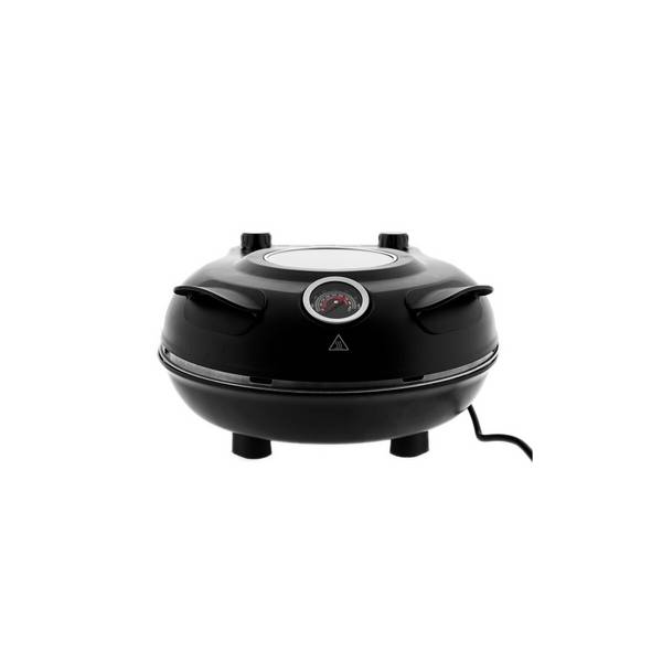 Forno in pietra Mulex con 5 impostazioni di temperatura, 1200 W - pietra per pizza ø30 cm, nera