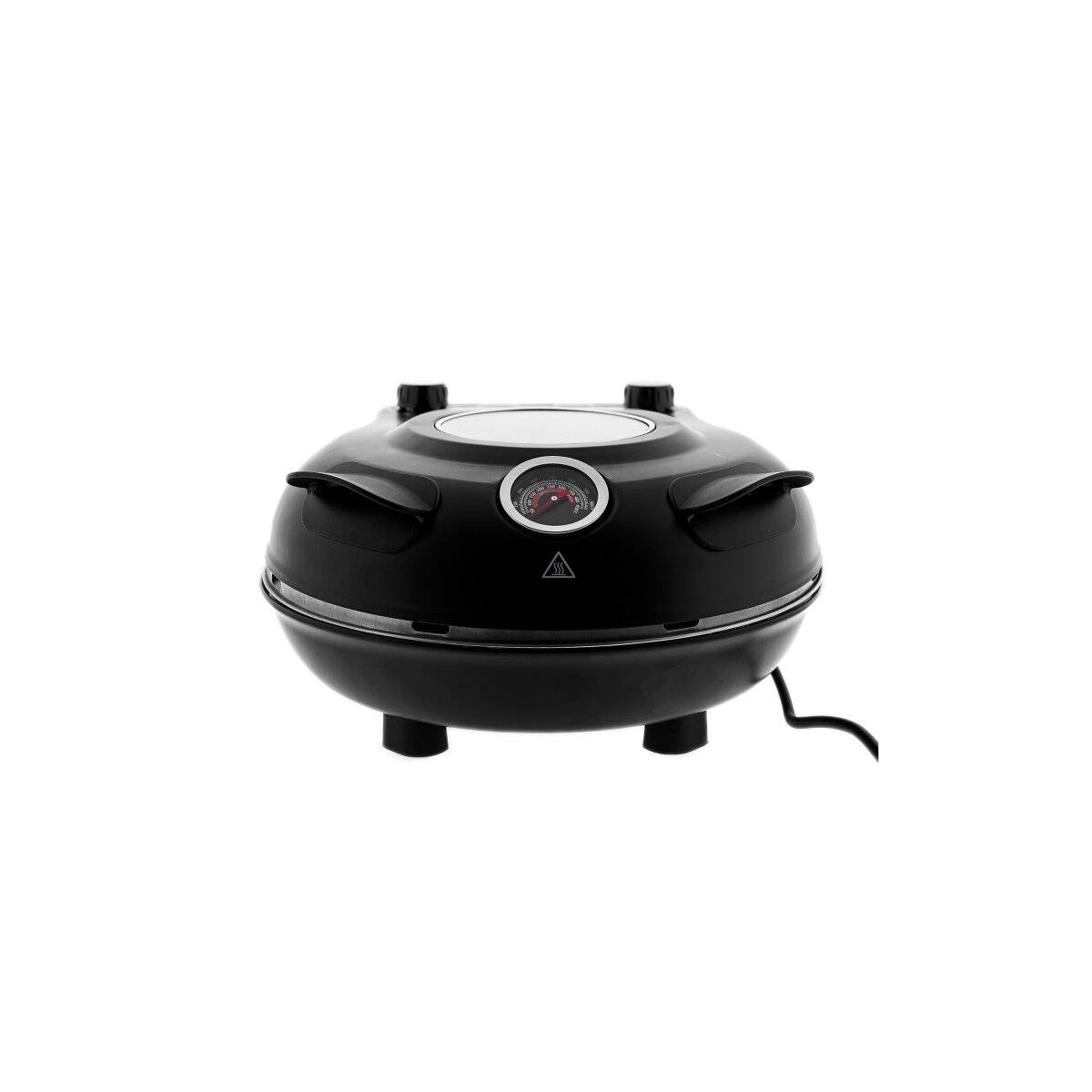 Forno in pietra Mulex con 5 impostazioni di temperatura, 1200 W - pietra per pizza ø30 cm, nera-0