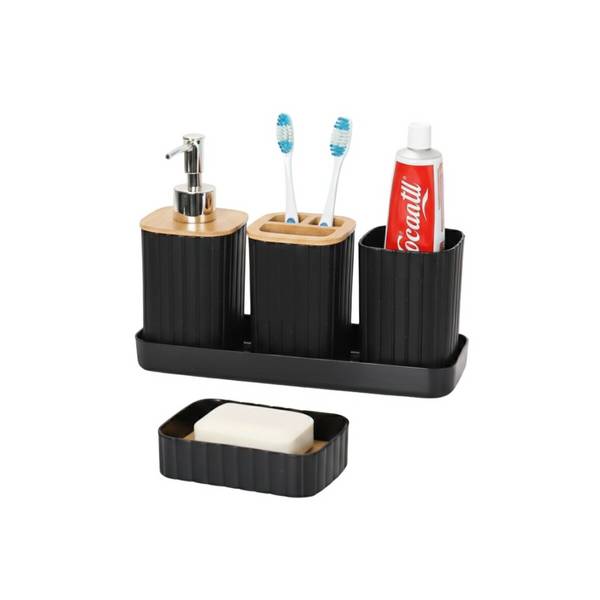 Set da bagno 5 pezzi – Accessori moderni per il bagno e il WC per gli ospiti