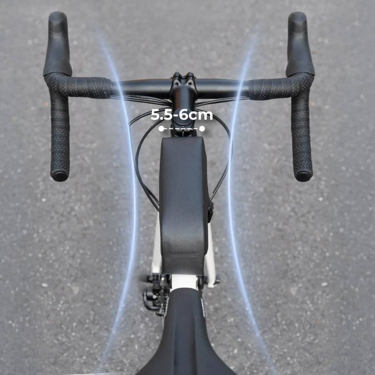 Borsa impermeabile da telaio per bicicletta Rockbros da 0,9 l con chiusura magnetica nera-3