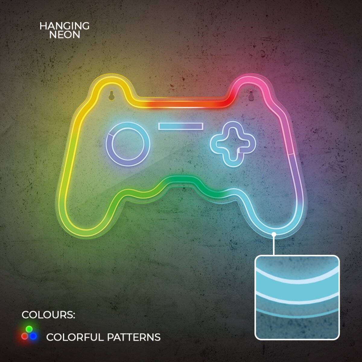 Forever Light Neon LED RGB GAMEPAD FLRNE04 con telecomando-2