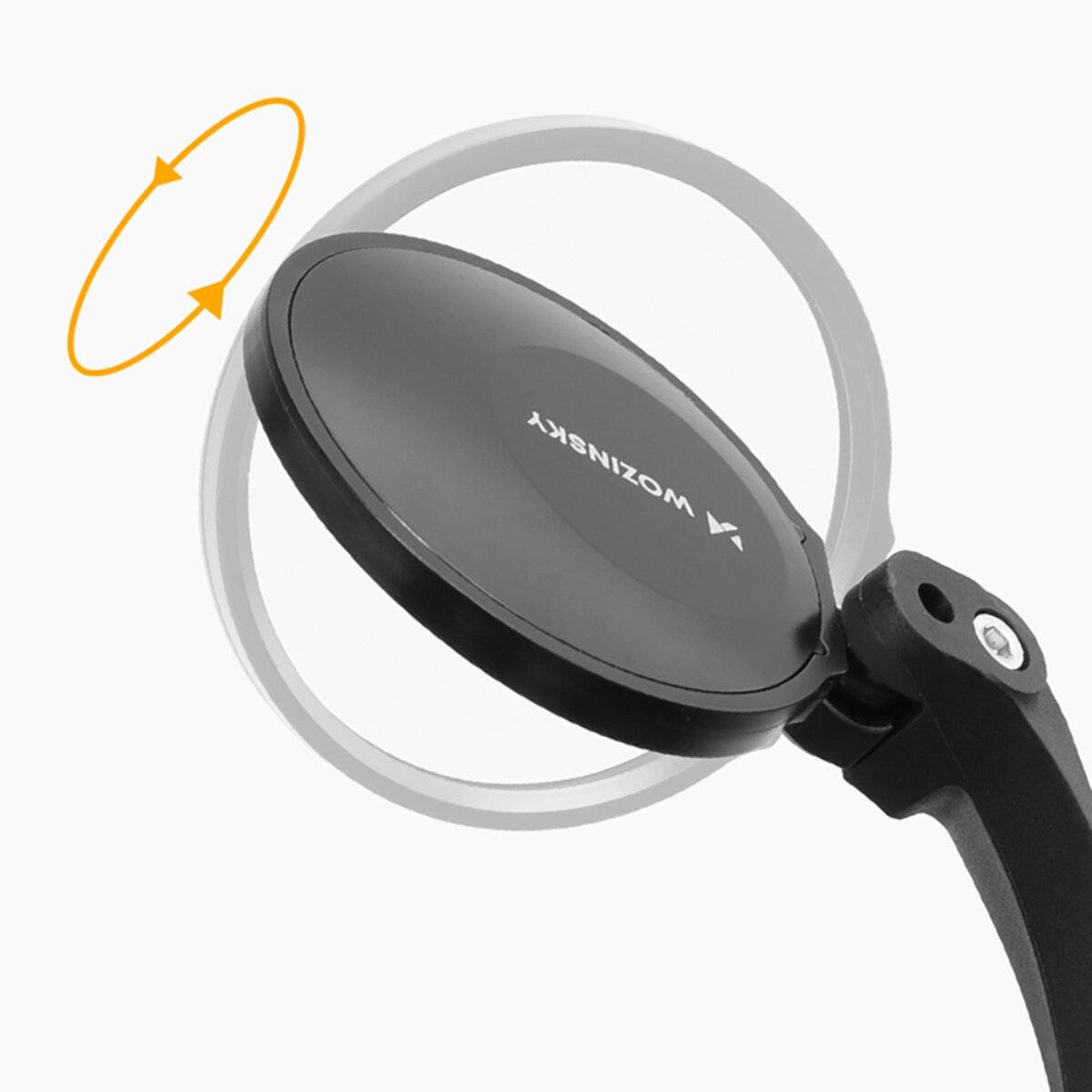 Specchietto retrovisore per bicicletta Wozinsky WLR-01I sinistro 75 x 75 mm girevole a 360° nero-1