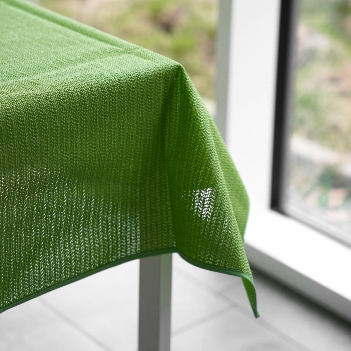 Tovaglia da giardino 140 x 180 cm per giardino, terrazza e balcone - ovale, impermeabile e facile da pulire, verde-3