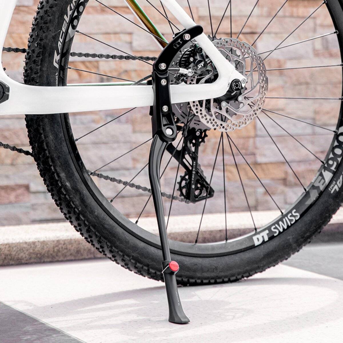Cavalletto regolabile per bicicletta Wozinsky WSR-01 da 24 a 29 pollici in alluminio nero-4