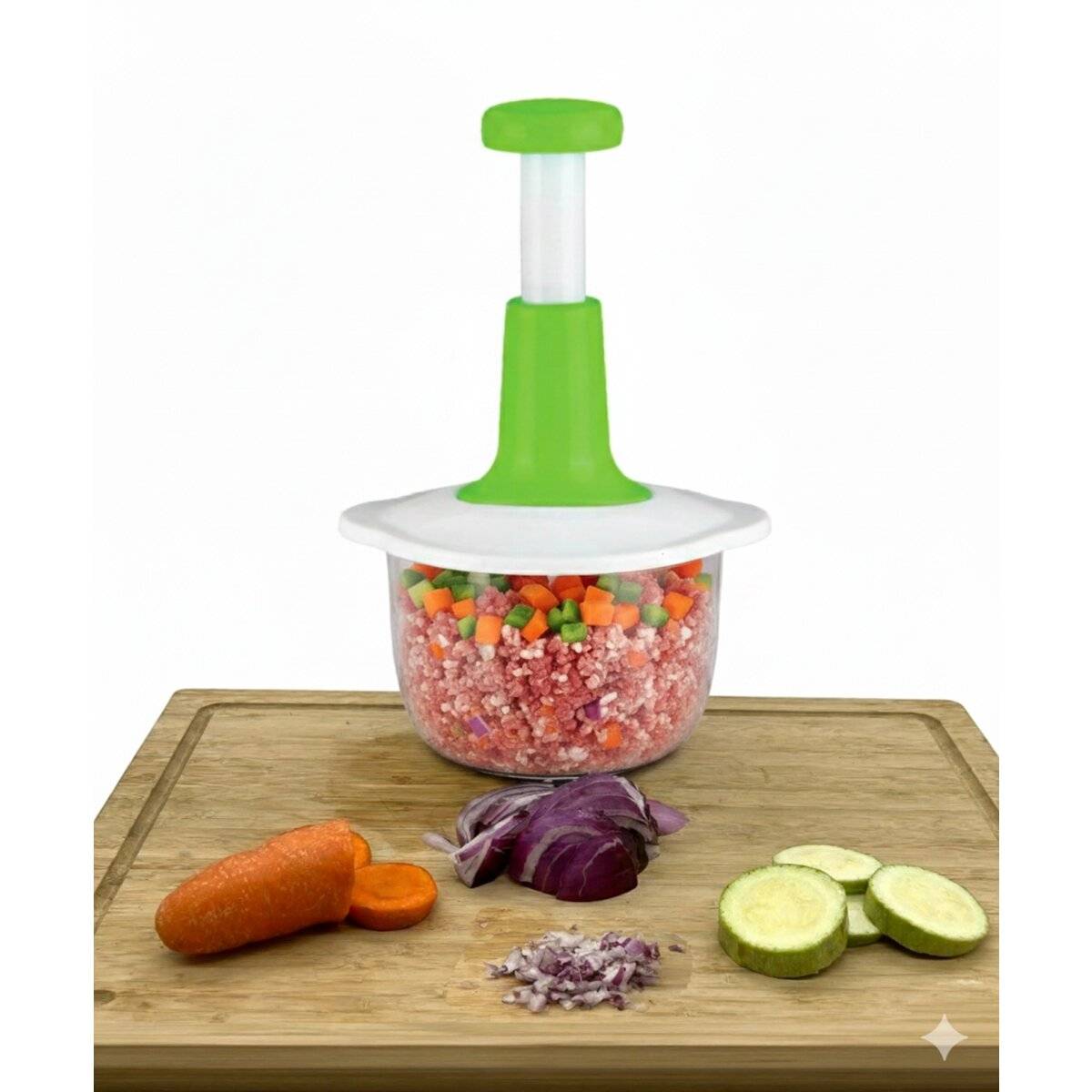 Multi-Cutter e tritatutto manuale - 2000 ml, bianco/verde-3