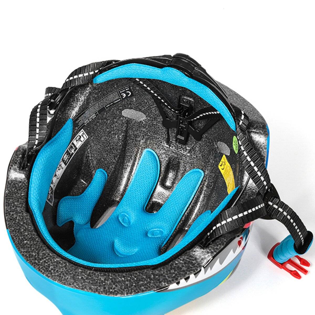 Casco da bicicletta leggero per bambini Wozinsky, taglia S 50-54 cm, sistema 360°, blu-4