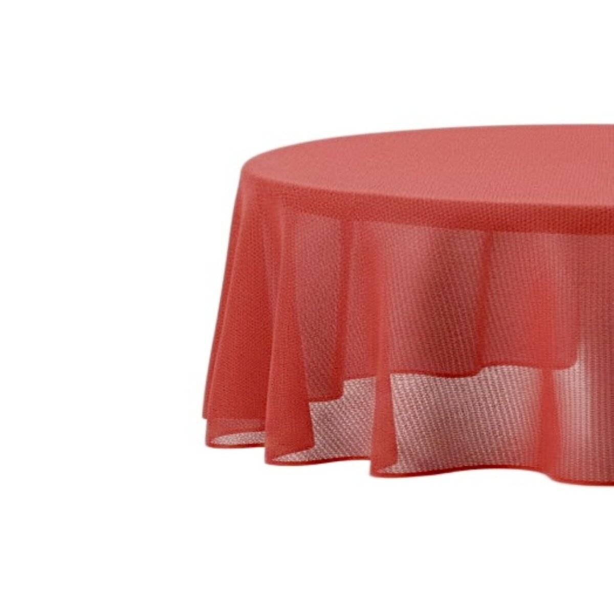 Tovaglia da giardino ø140 cm per giardino, terrazza e balcone - rotonda, impermeabile e facile da pulire, rossa-0