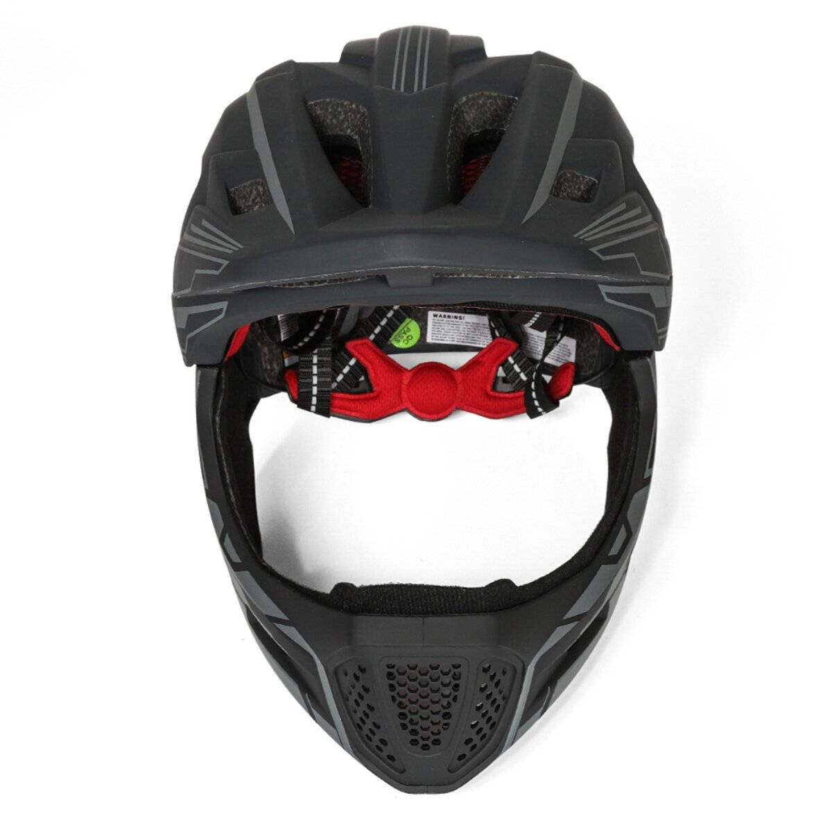 Casco integrale per bambini Wozinsky con luce posteriore USB, taglia S (52-56 cm), grigio-3