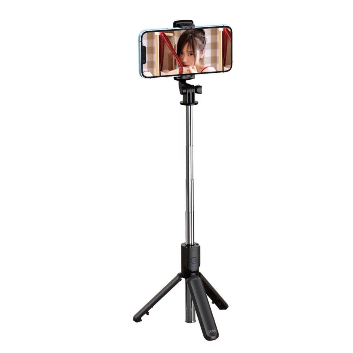XO SS09 Selfie Stick Treppiede Bluetooth con telecomando, estensibile, 64 cm, nero-2