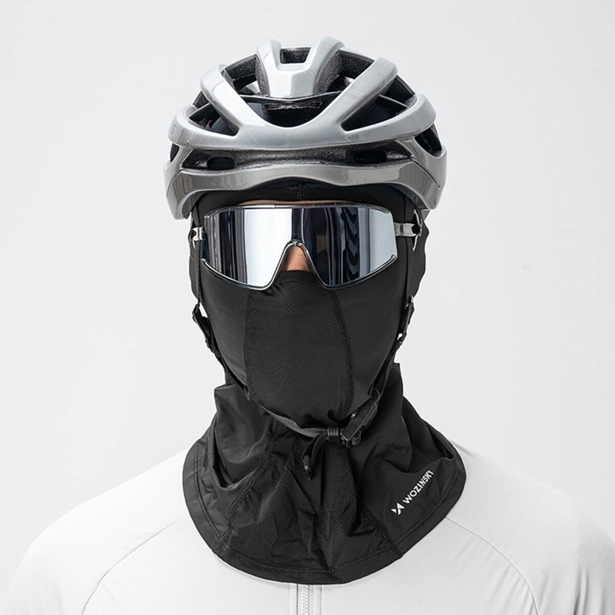 Wozinsky WKM-01B Passamontagna per Moto e Bicicletta, Traspirante, in Seta di Ghiaccio, Protezione UV e Polvere, Nero-3