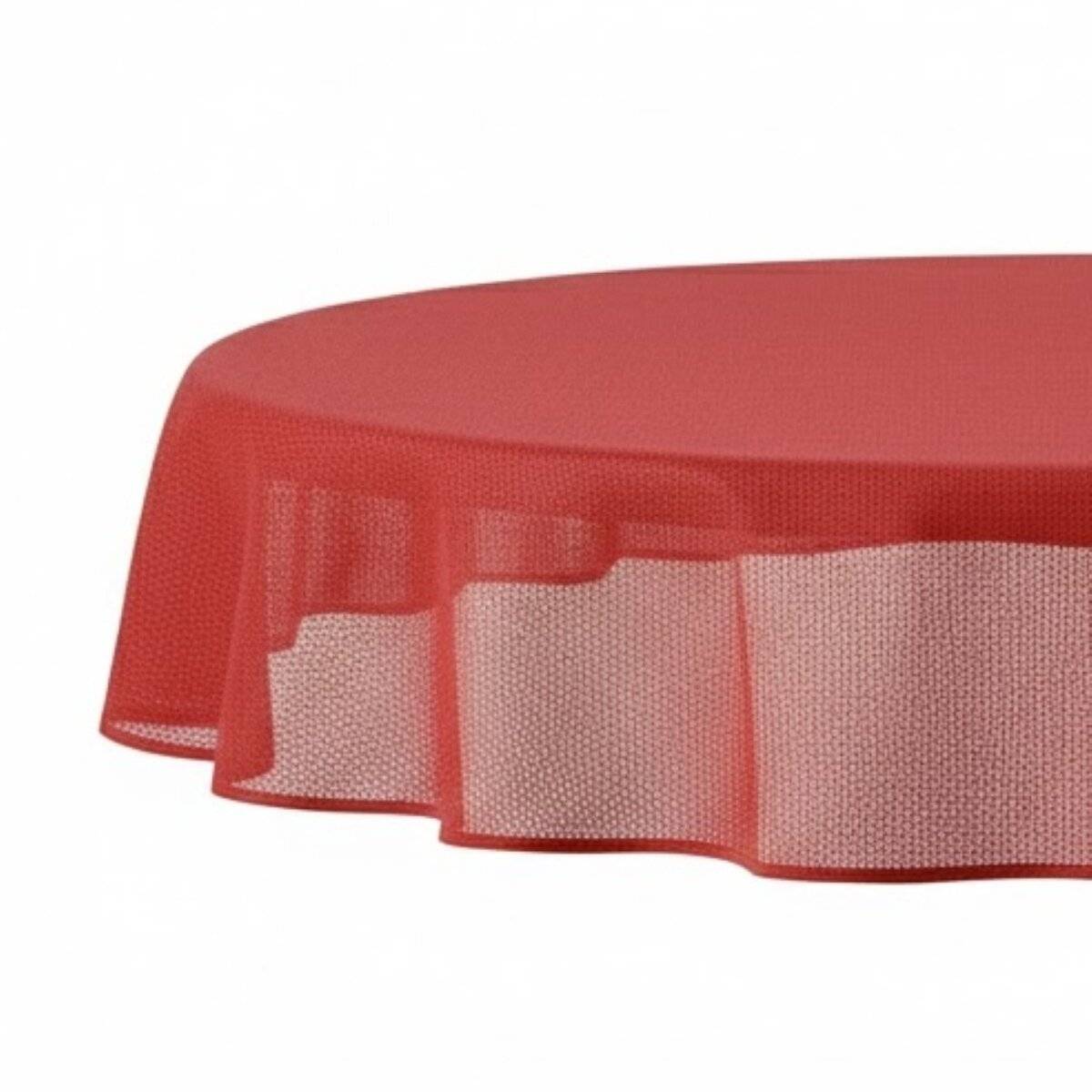 Tovaglia da giardino 160 x 220 cm per giardino, terrazza e balcone - ovale, impermeabile e facile da pulire, rossa-0