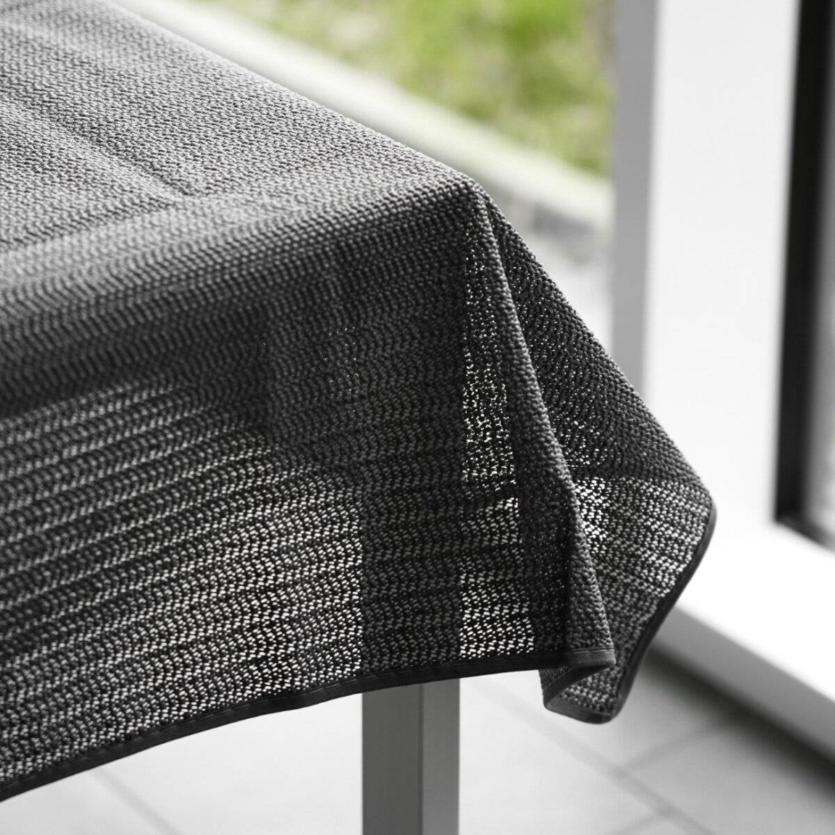 Tovaglia da giardino ø140 cm per giardino, terrazza e balcone - rotonda, impermeabile e facile da pulire, antracite-3