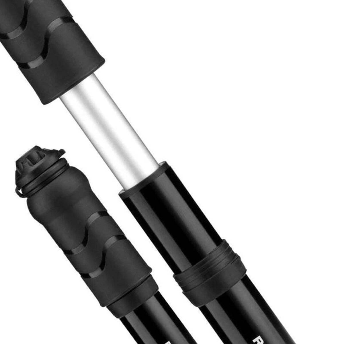 Mini pompa manuale Rockbros per biciclette 100 PSI con tubo per valvole Presta e Schrader-2