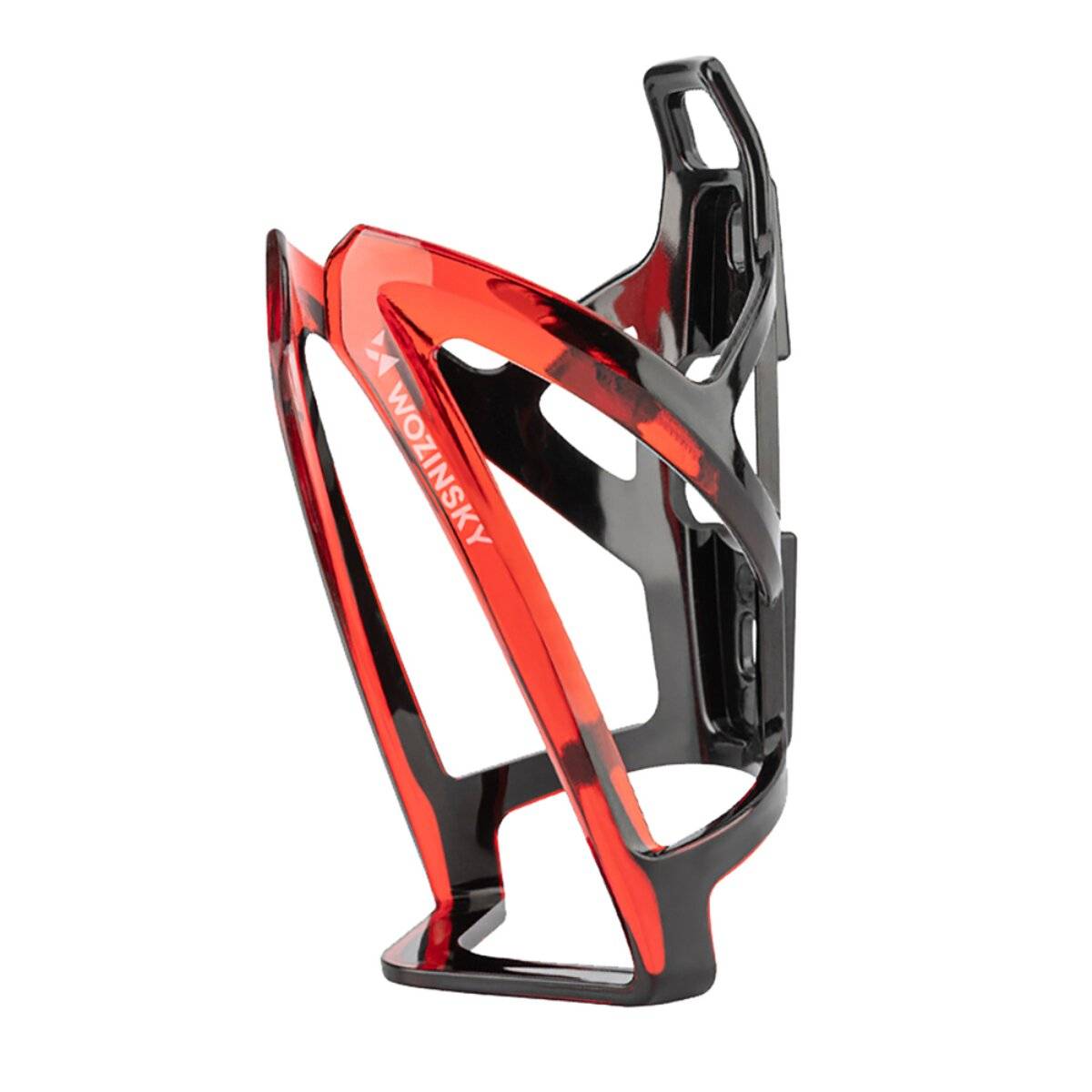Portaborraccia per bicicletta Wozinsky WUR-01BR in policarbonato 35 g, montaggio su telaio, nero e rosso-0