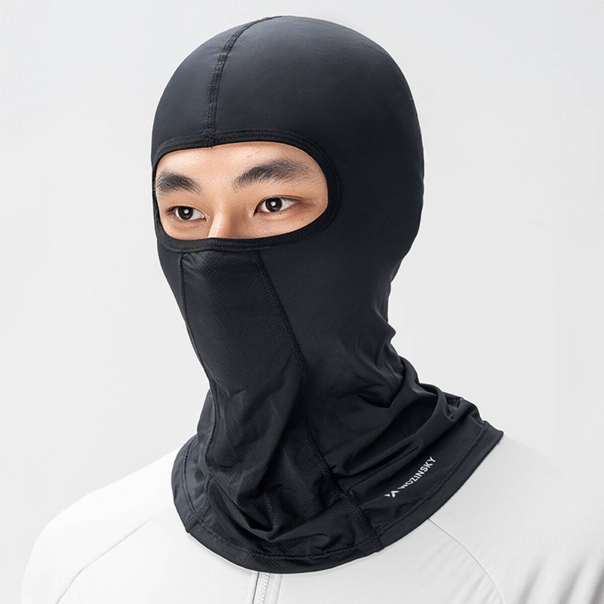 Wozinsky WKM-01B Passamontagna per Moto e Bicicletta, Traspirante, in Seta di Ghiaccio, Protezione UV e Polvere, Nero-4