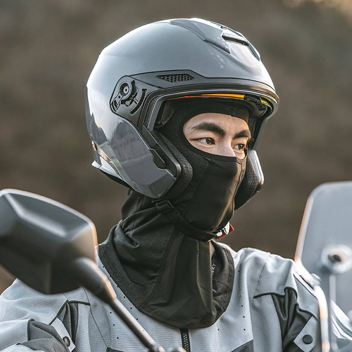 Wozinsky WKM-03B Passamontagna invernale per moto e bicicletta con isolamento nero-2