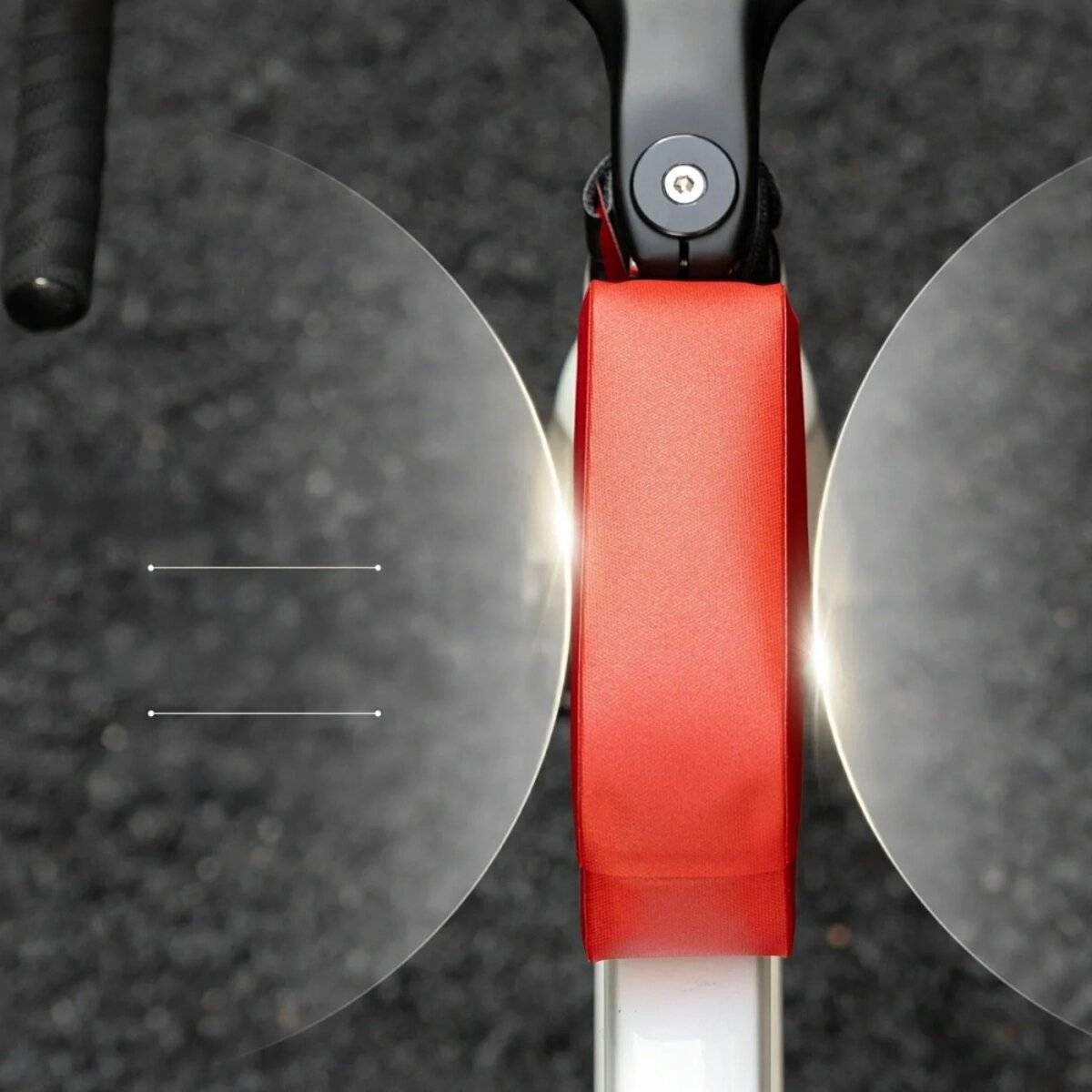 Borsa impermeabile da telaio per bicicletta Rockbros da 0,9 l con chiusura magnetica, rossa-3
