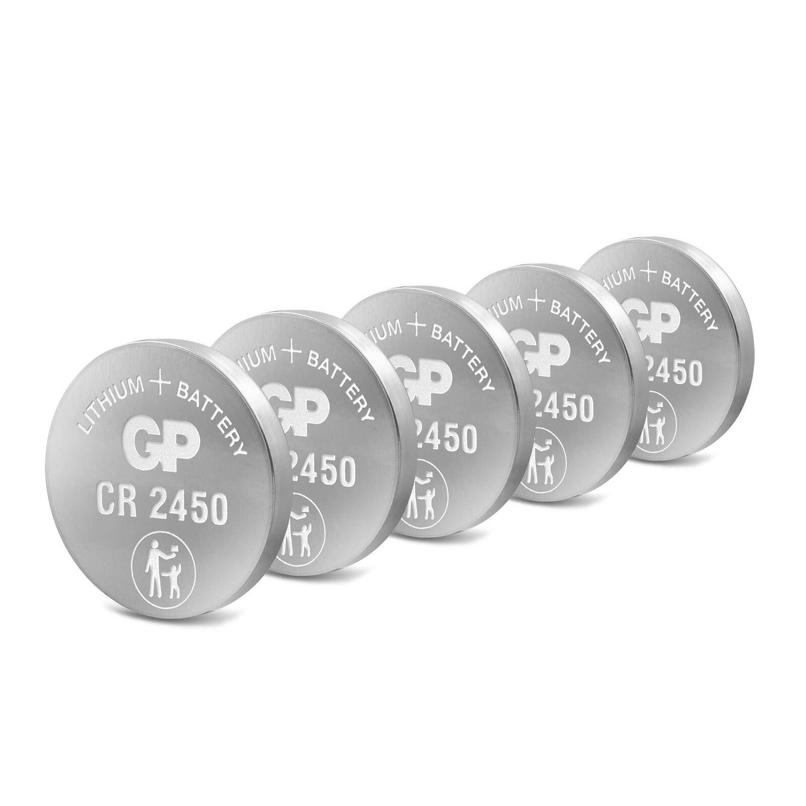 GP Battery Batteria al Litio a Bottone 3V CR2450 (Blister 5 Pezzi)-0