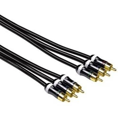 Hama ProClass YUV Cable, 3 RCA - 3 RCA, metal, 1.5 m cavo video e componente (YPbPr) 1,5 m 3 x RCA Nero-0