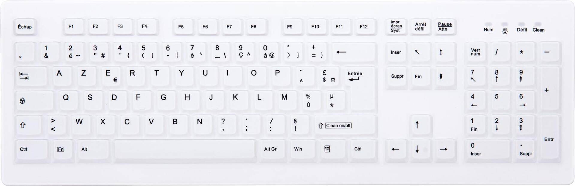 CHERRY AK-C8100F-FU1-W/FR Tastatur RF Wireless AZERTY Französisch Weiß (AK-C8100F-FU1-W/FR)-0