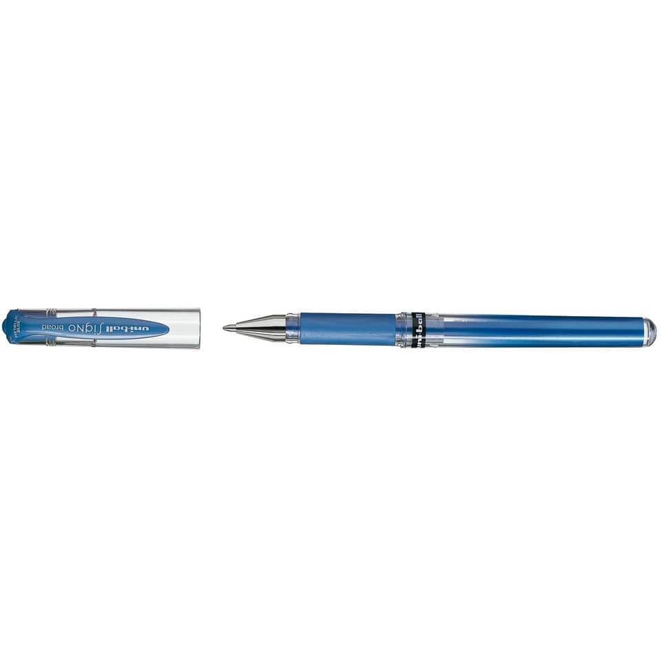 Penna gel uniball Signo-metal blu-2