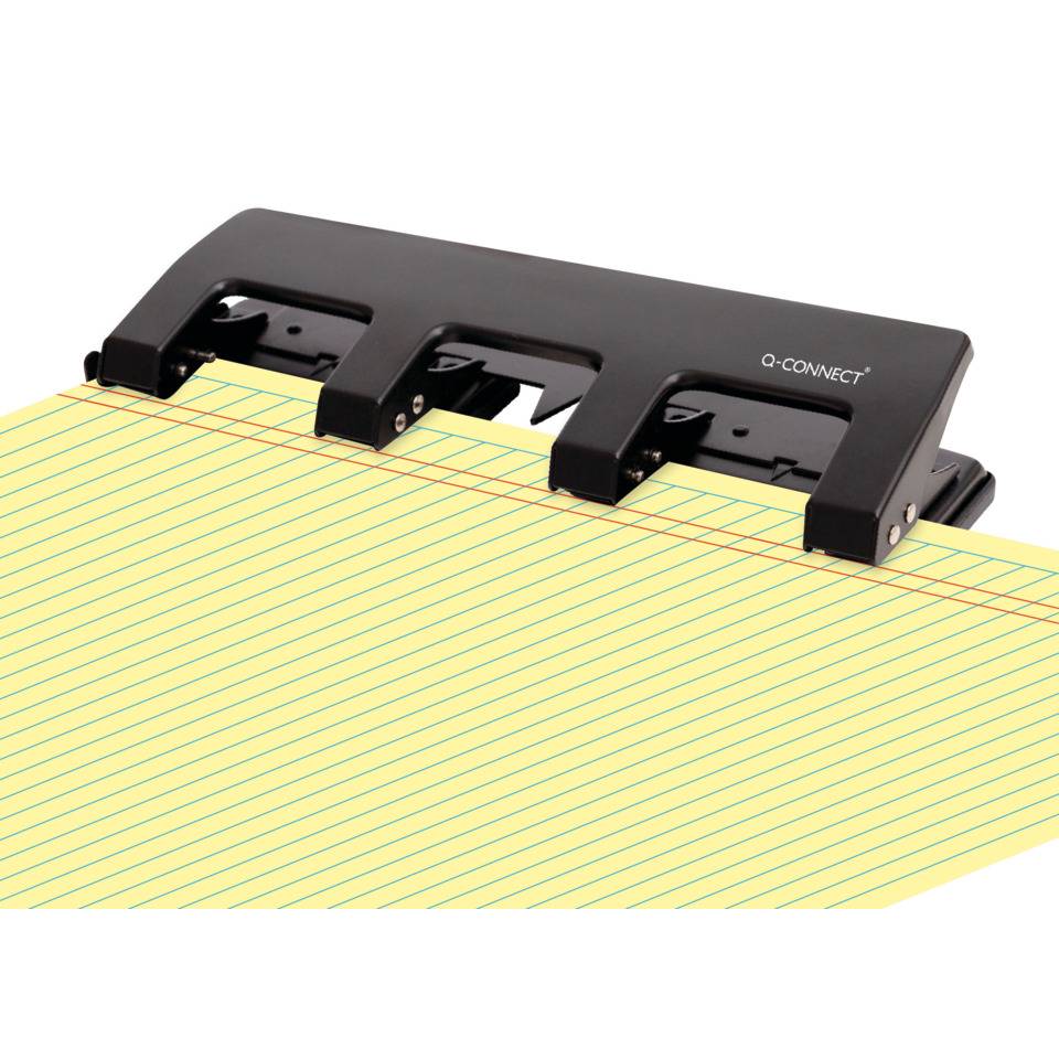 Perforatore a 4 fori Q-Connect nero 25 fogli KF01238-2