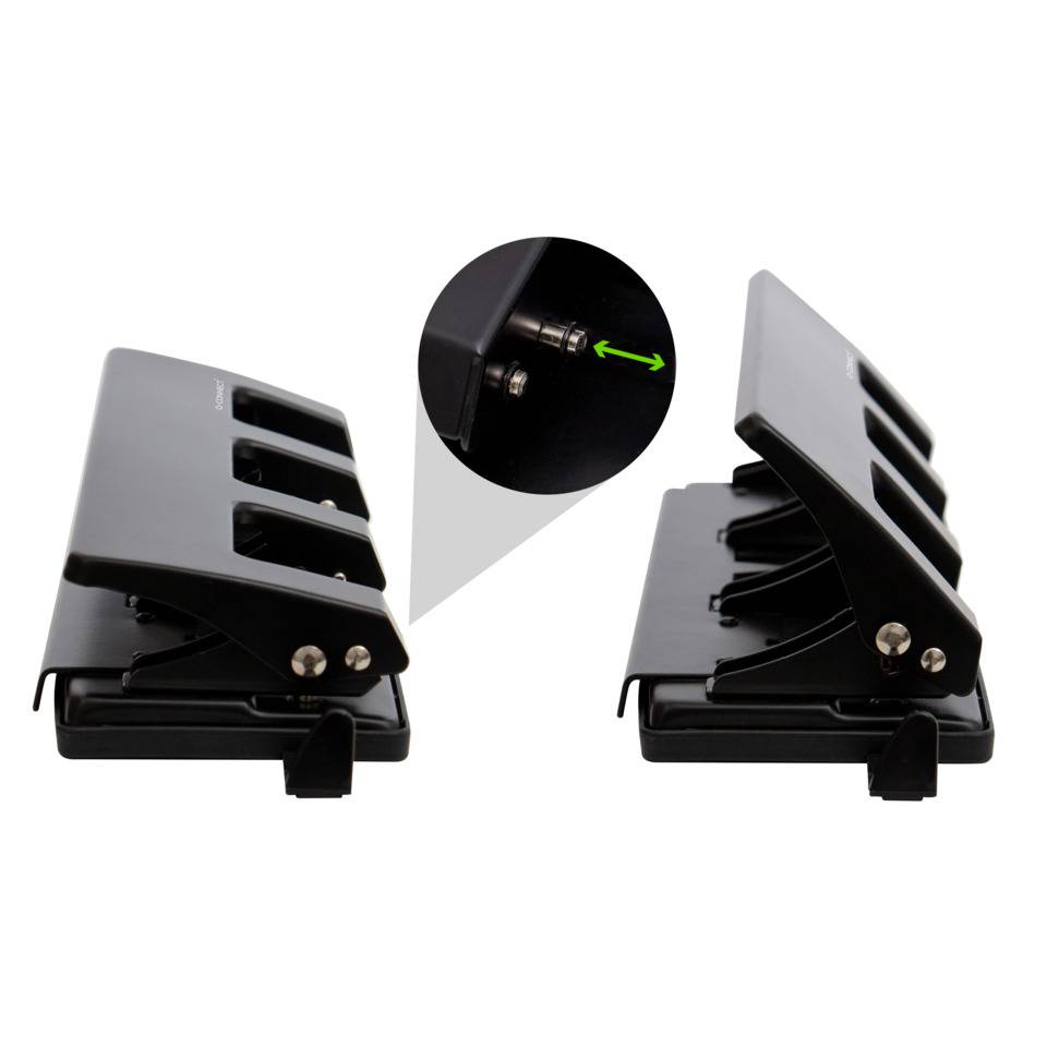 Perforatore a 4 fori Q-Connect nero 25 fogli KF01238-3