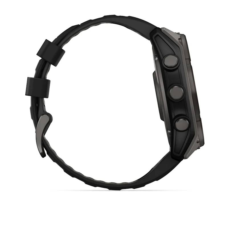 Garmin Fenix 8, 51mm, Sapphire Solar, Carbon Gray Dlc Titanium Con Cinturino Black-3