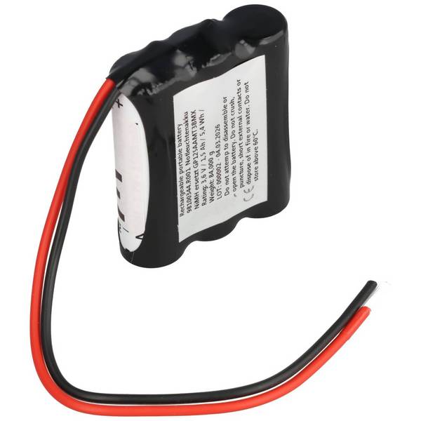 Batteria per luce di emergenza NiMH 3,6 V 1500 mAh F1x3 Mignon AA con cavo da 150 mm sostituisce GP125AAMT3BMX