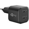Goobay Caricatore rapido doppio USB-C™ PD GaN Nano (35 W) nero nero 2x porte USB-C™ (Power Delivery)