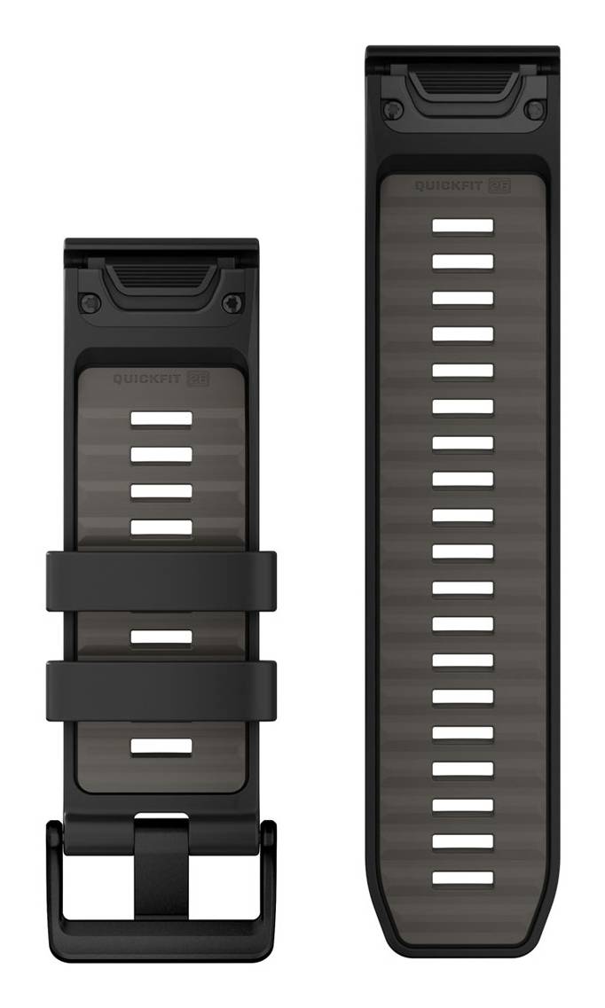 Garmin QuickFit-Armband 26 mm Silikon Schwarz/Kieselgrau (010-13393-00)-1
