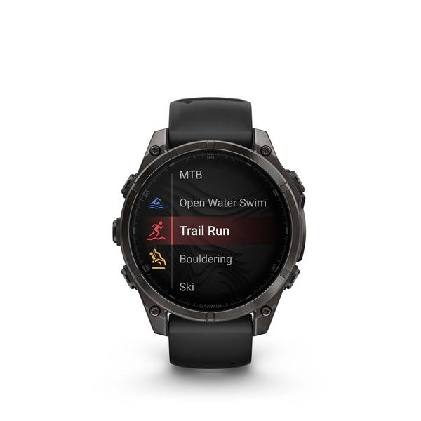 Garmin Fenix 8, 47mm, Sapphire Amoled, Carbon Gray Dlc Titanium Con Cinturino Black-2