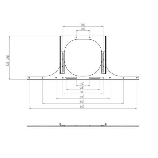 HAGOR Logitech Rally Adapter 140-218cm 55-86" Screens Adapter passend Logitech Rally Bar (2931)-2