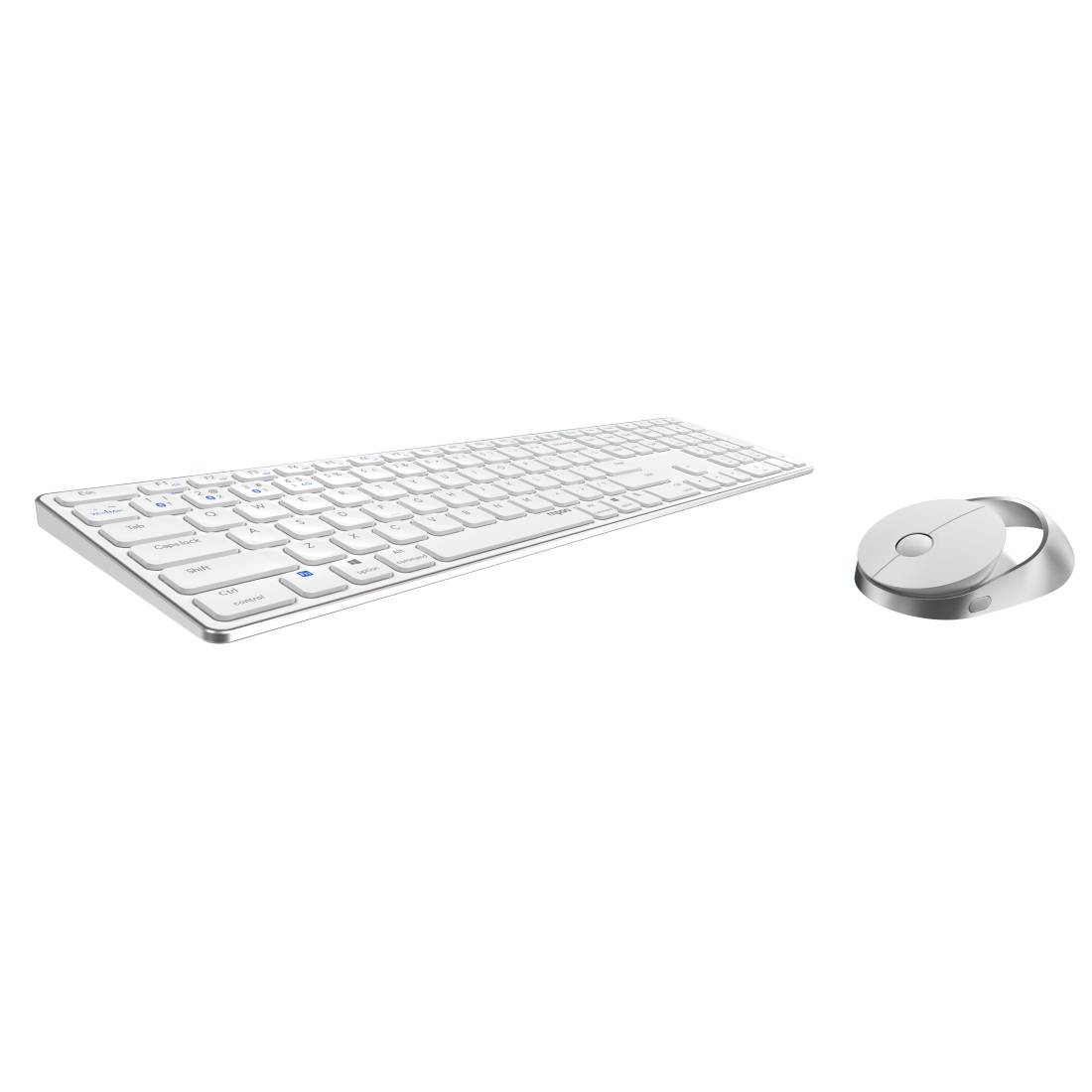 Rapoo 9850M Tastatur Maus enthalten RF Wireless + Bluetooth QWERTZ Deutsch Weiß (00215385)-1