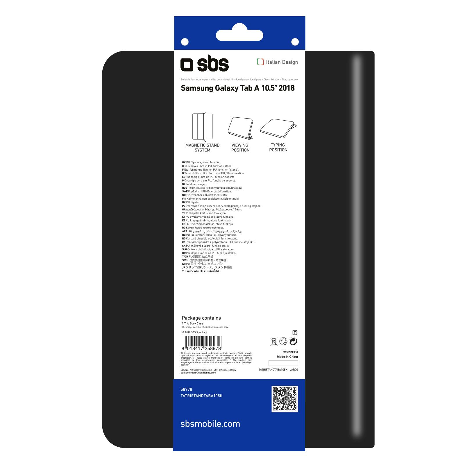 Custodia a libro Trio per Samsung Galaxy TAB A 10.5” 2018-2