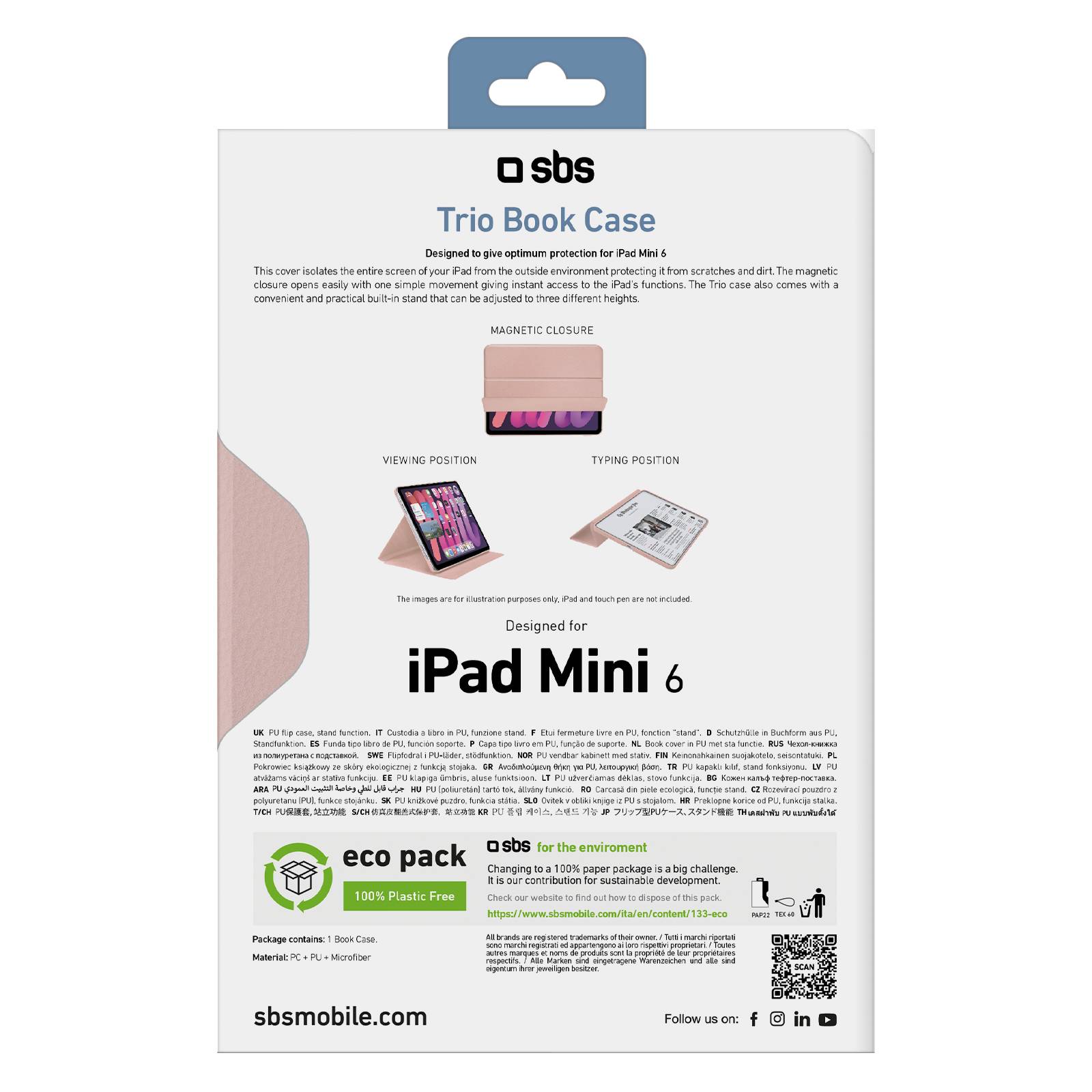Custodia Book Pro con supporto a leggio per iPad Mini 6/Mini 7-2