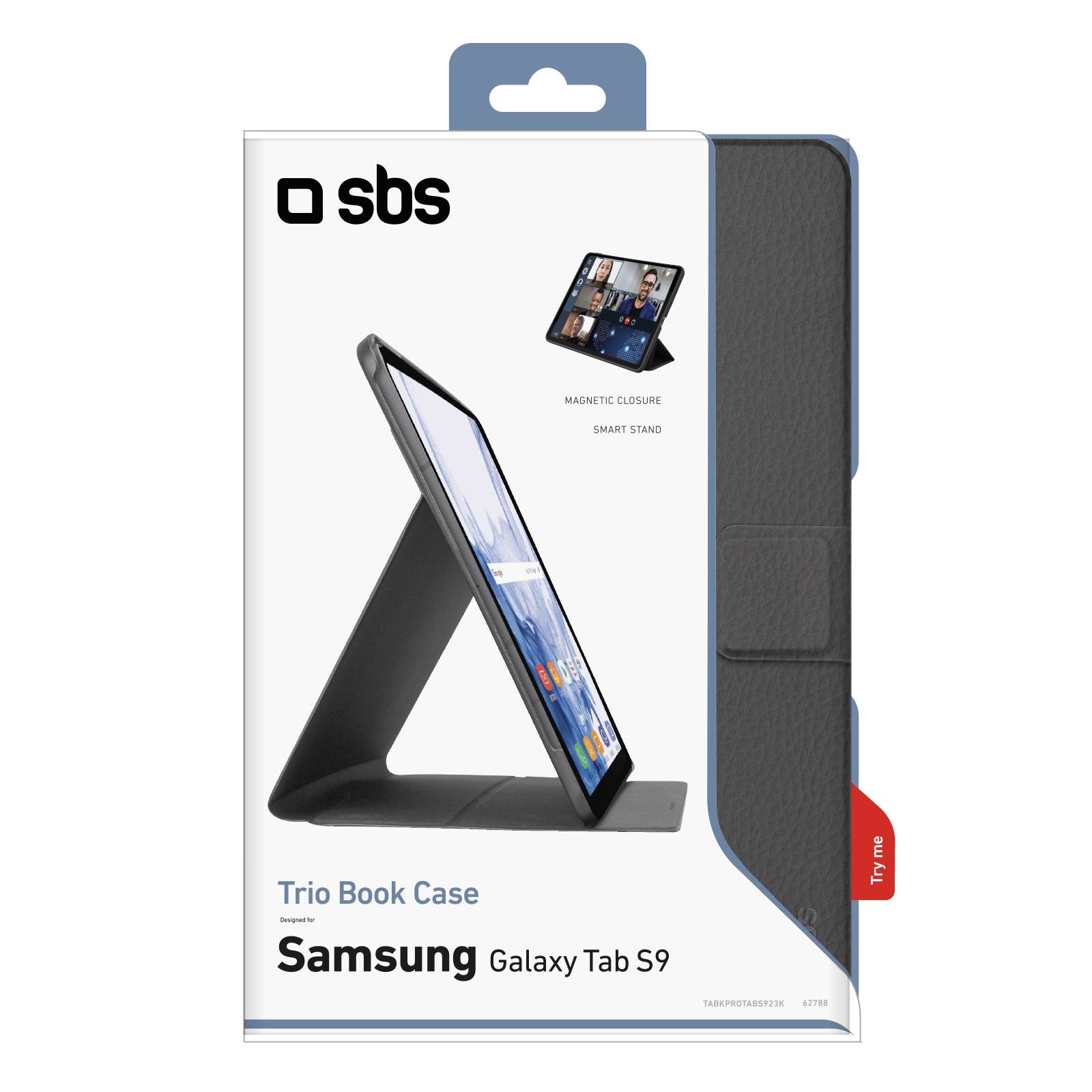 Custodia Book Pro con supporto a leggio per Samsung Tab S9 2023-1