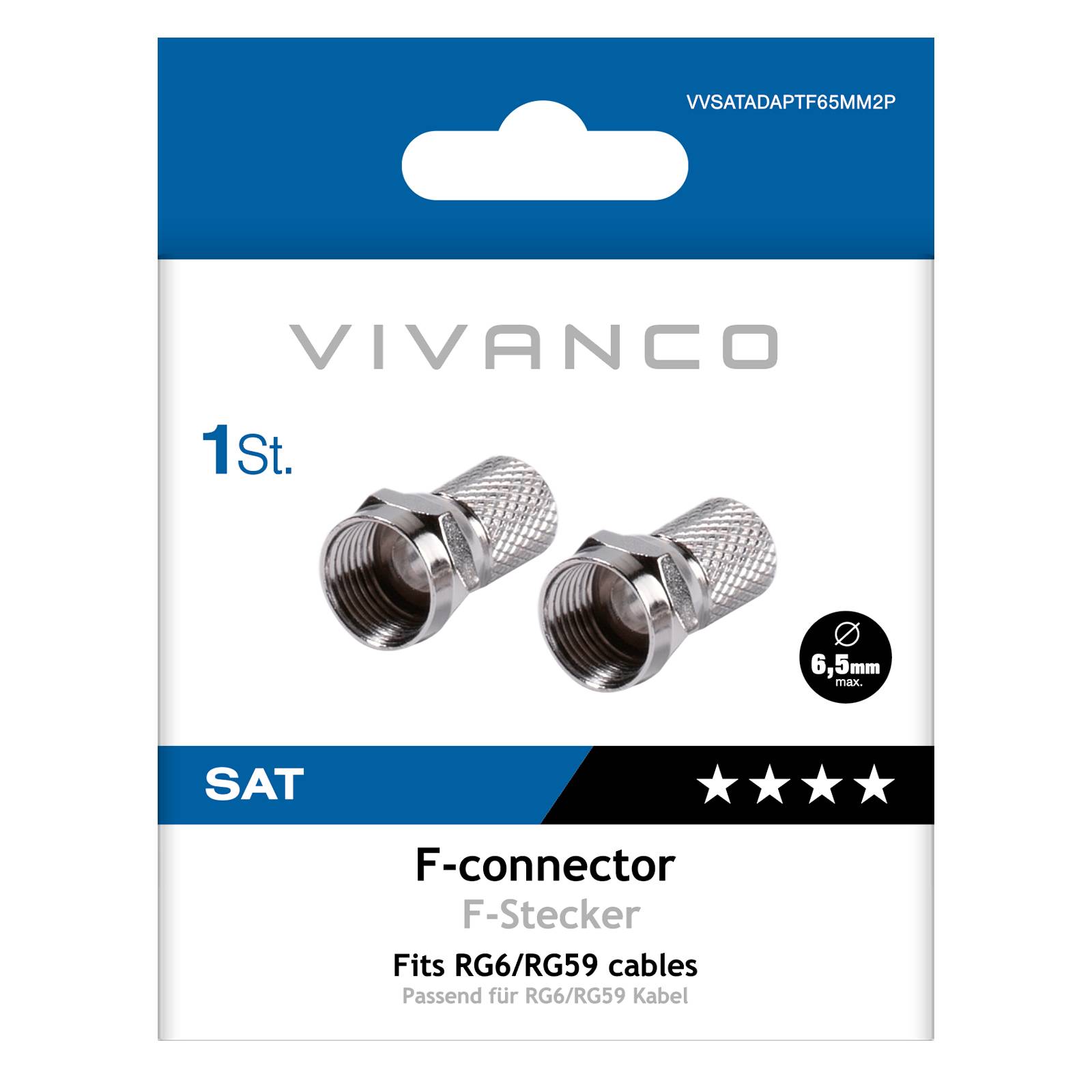 Connettori F da 6,5 mm per cavi coassiali-1