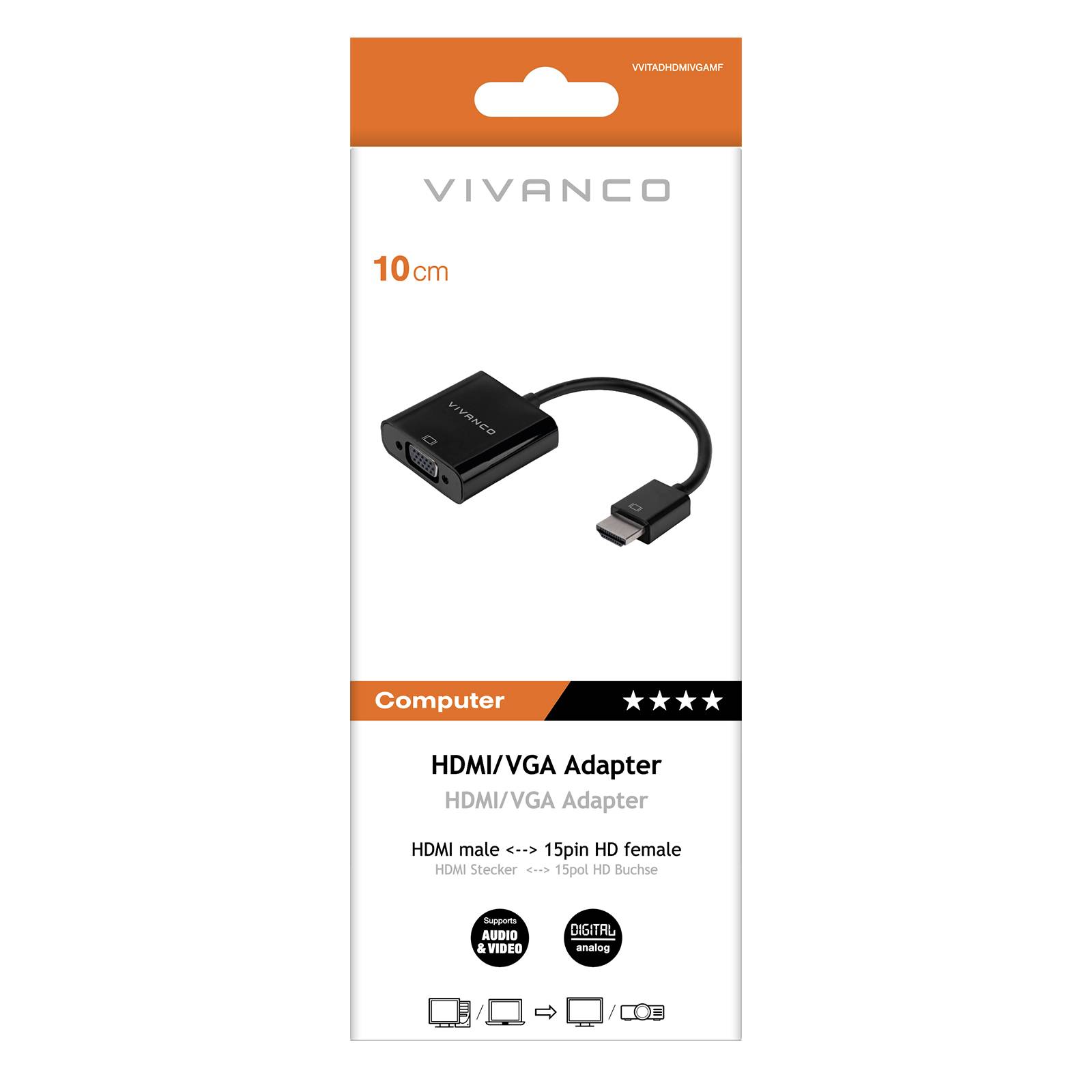 Adattatore HDMI maschio a VGA femmina-1