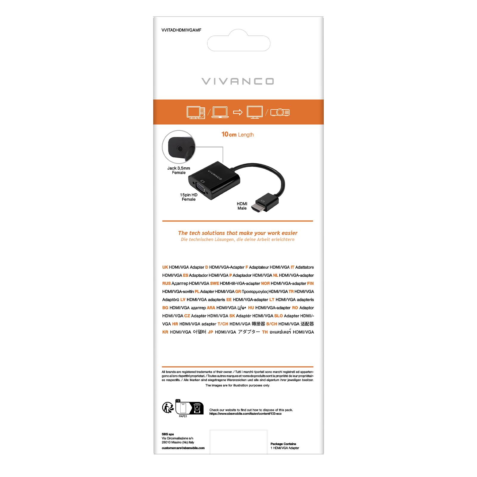 Adattatore HDMI maschio a VGA femmina-2
