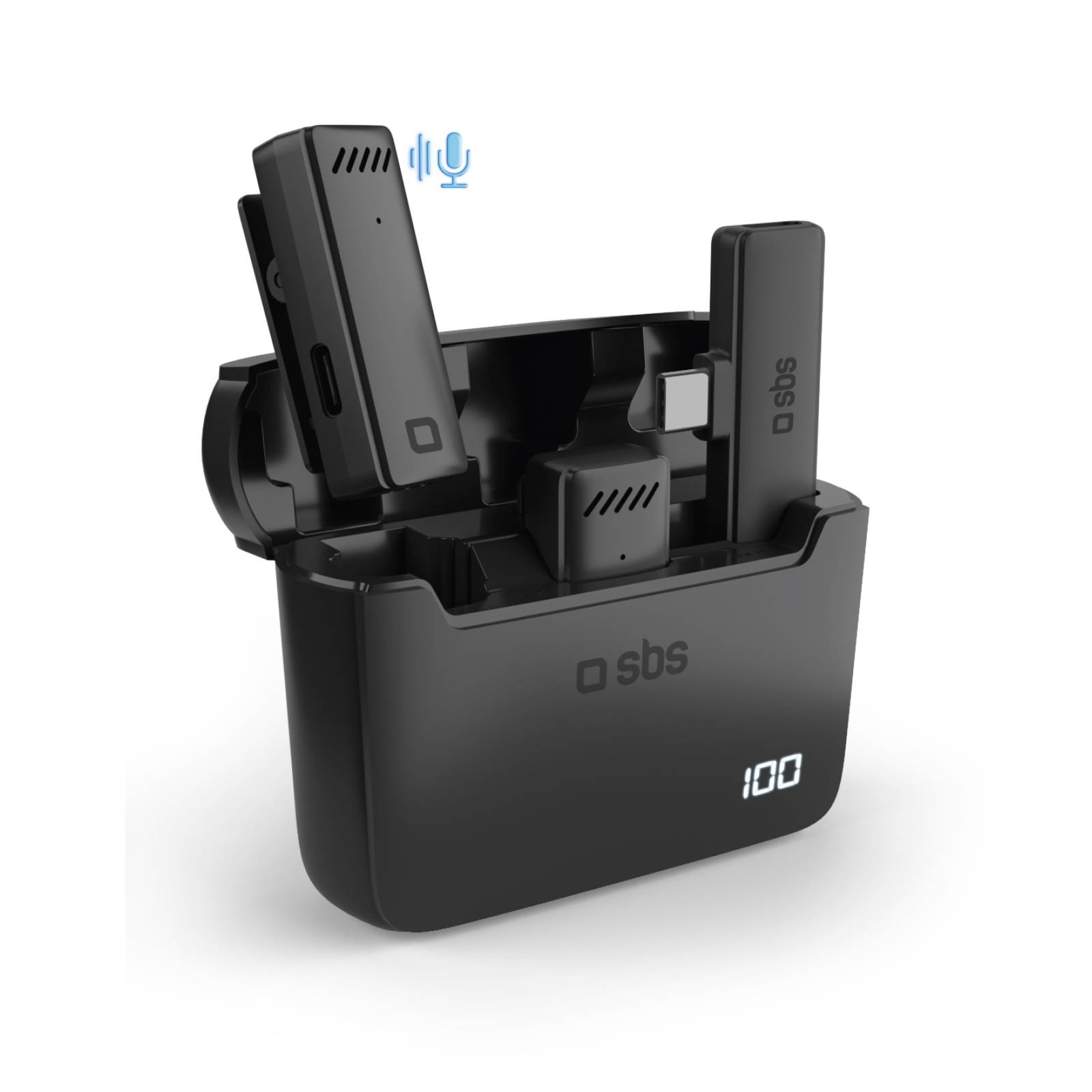 Microfono Wireless con ricevitore USB-C-0