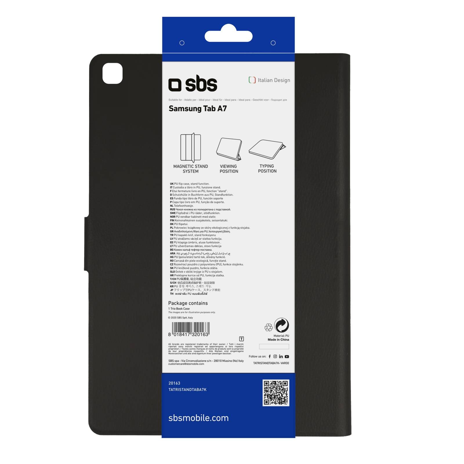Custodia a libro Trio per Samsung Galaxy Tab A7-2