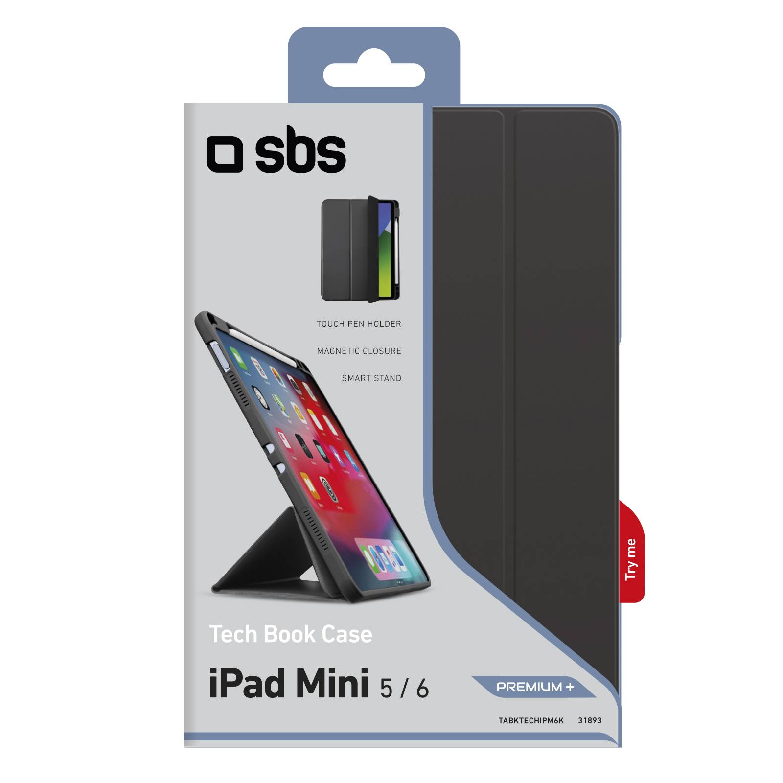 Custodia a libro stand con porta penna per iPad Mini 7/6/5-1