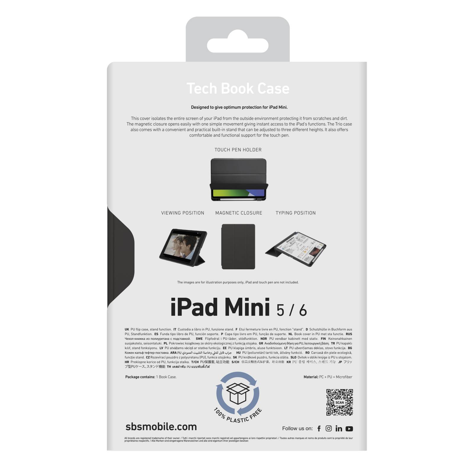 Custodia a libro stand con porta penna per iPad Mini 7/6/5-2